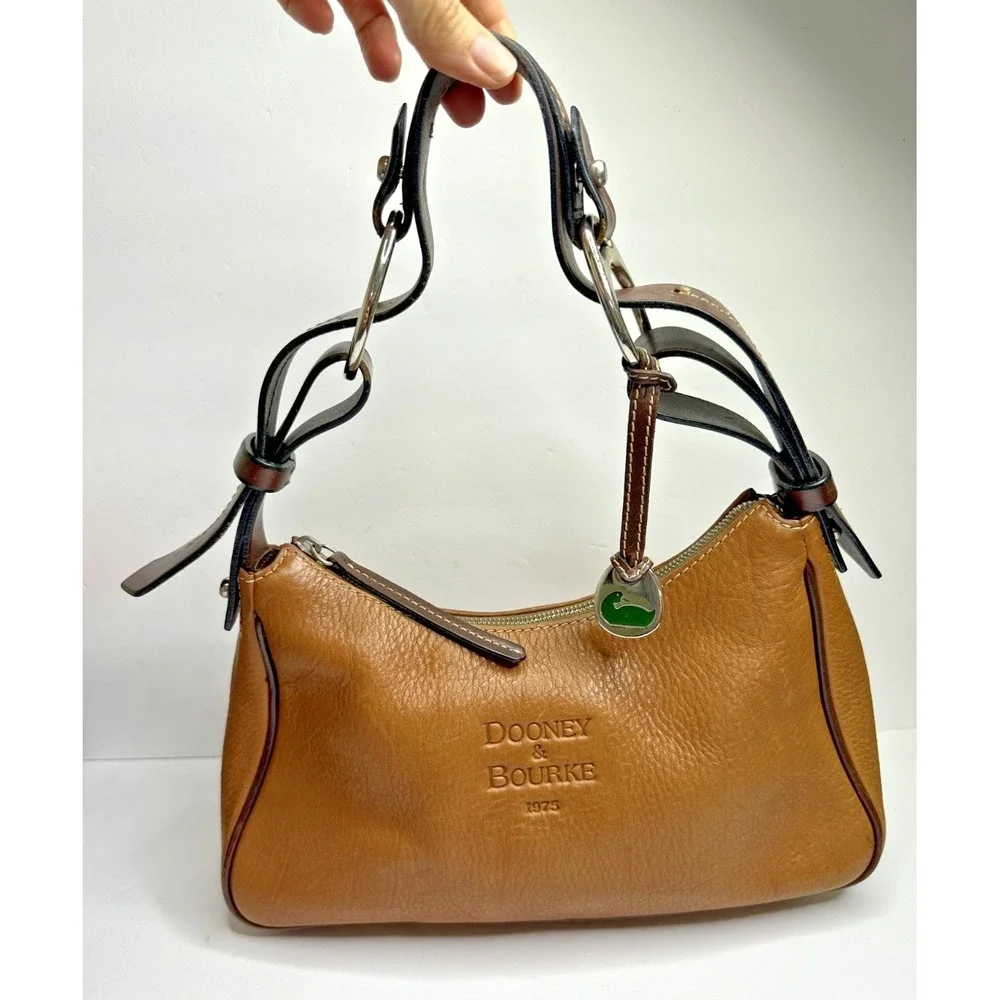 Dooney & Bourke 1975 Anniversary East West Hobo Purse Shoulder Brown Leather